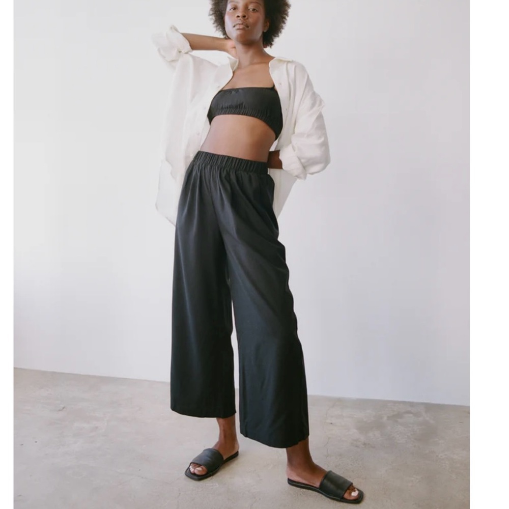 OZMA | Crop Wide Leg | Black | Medium
